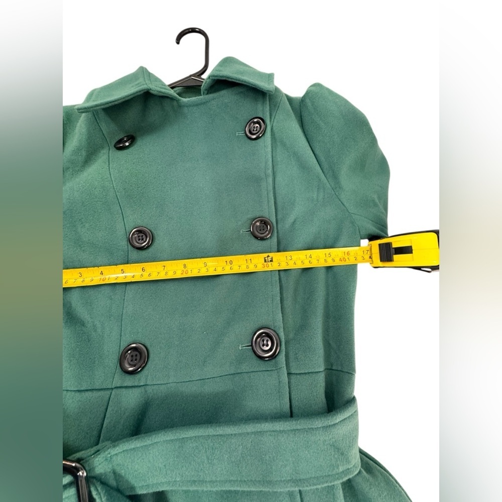 Foremode .Green Trench Coat - Picture 7 of 11